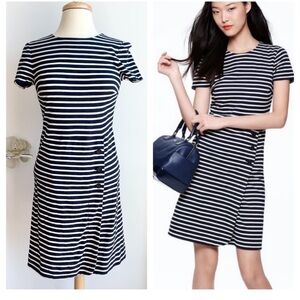 Tory Burch Kamilla navy white striped dress size S